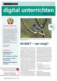 Digital unterrichten BIOLOGIE  Nr. 7/22BirdNET 2022